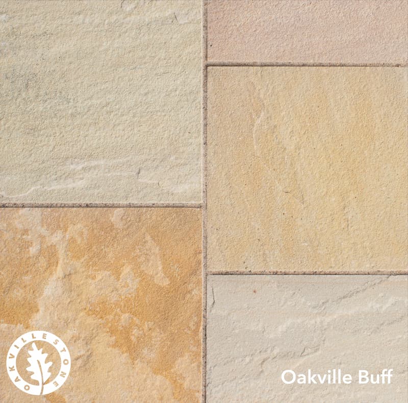 Buff Oakville Patterned Flagstone Stone Center